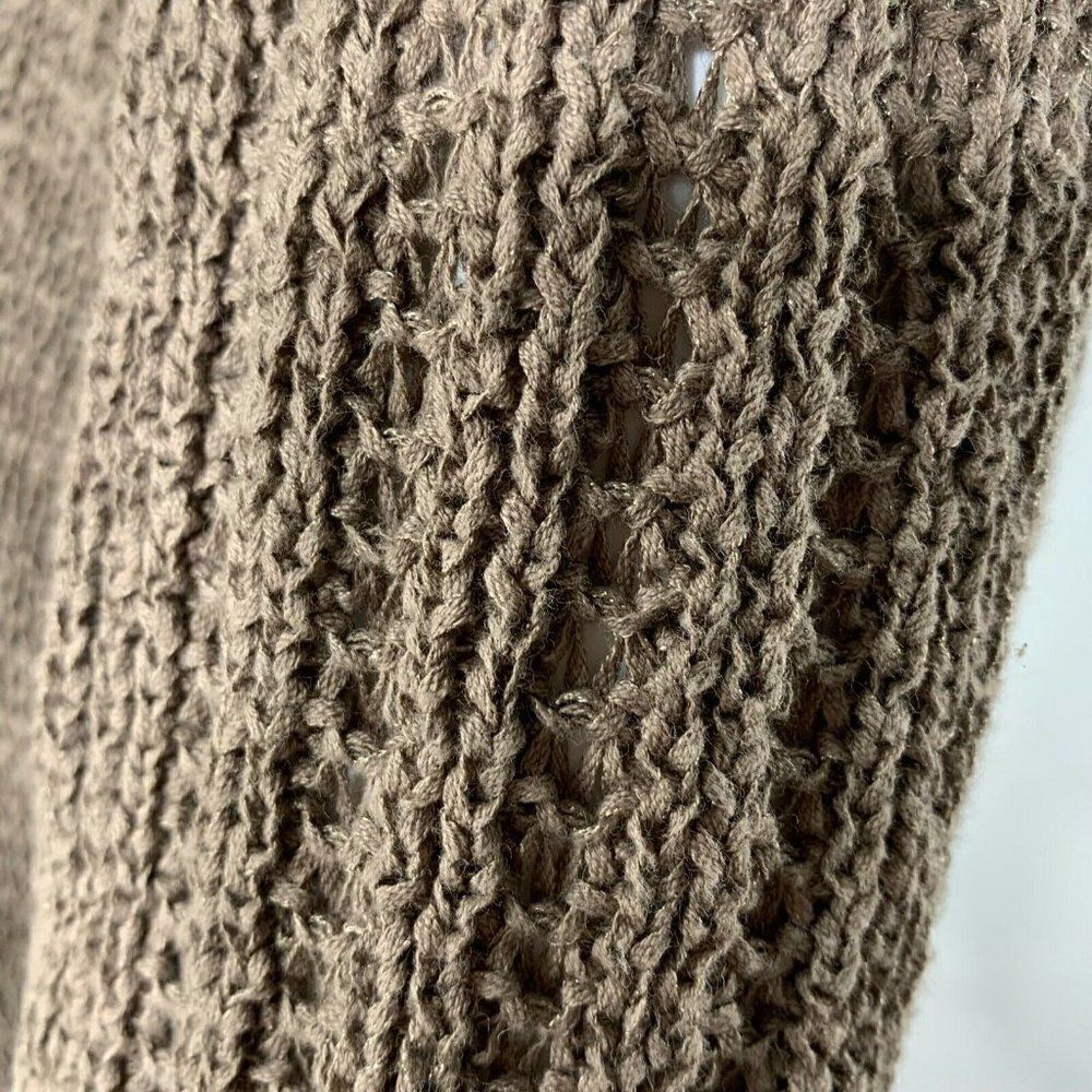 Rachel Zoe Sweater Knit Long Sleeve Crewneck Taupe Size L - Picture 5 of 8